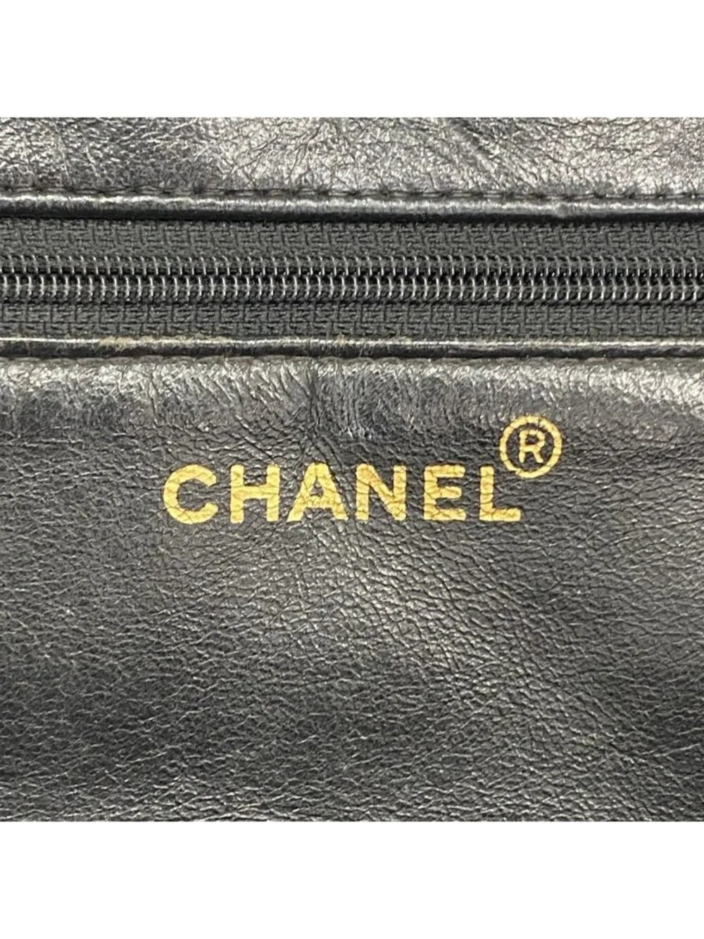 Chanel Chain Tote Quilted Lambskin Black Gold